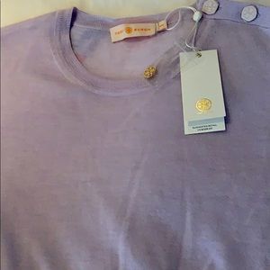 NWT Tory Burch Logo-Button Sweater